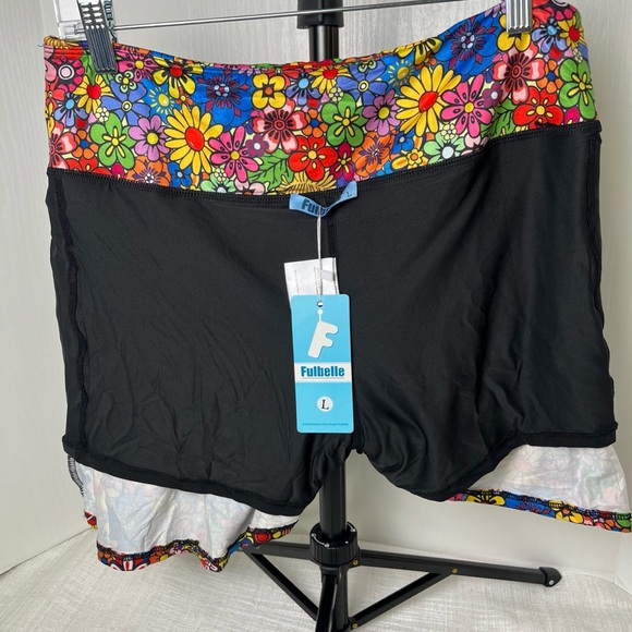 Hip & Fun Fulbelle Pickleball Tennis Skort 70’s Floral Pockets Size Large - Picture 9 of 12